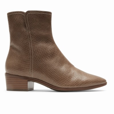 Rockport Geovana Mid Stiefel Damen Braun IOH-476815